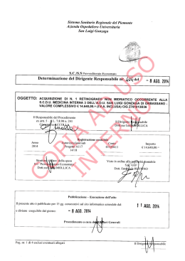 Sistema Sanitario Regionale del Piemonte Azienda Ospedaliero