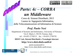 corba - DISIT Lab of University of Florence