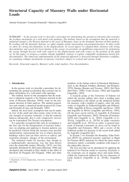 Structural Capacity of Masonry Walls under Horizontal Loads