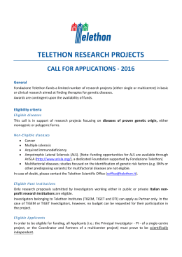 Telethon Research Project Proposal 2016