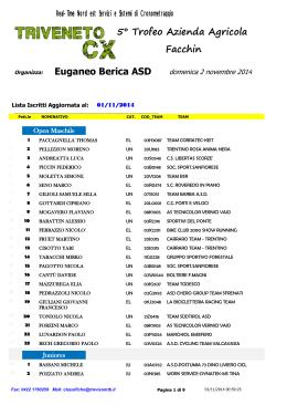 5° Trofeo Azienda Agricola Facchin Euganeo Berica