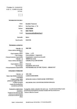 Curriculum - Provincia di Reggio Calabria