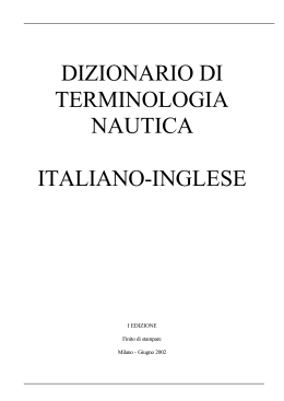 dizionario di terminologia nautica - italiano-inglese