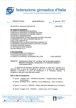 CIRCOLARE F.G.I. da scaricare - Associazione Ginnastica Giovanile