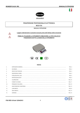 manuale d`utilizzo