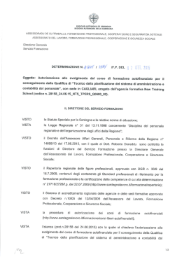 Scarica la determina regionale