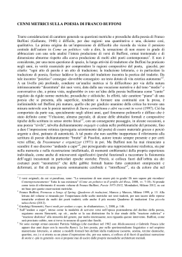 Lorenzo Marchese “La metrica di Buffoni” L`Ulisse 16