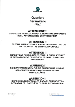 Special instructions for access and unloading trucks
