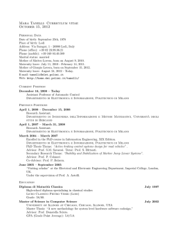 Curriculum Vitae (in english) - Home page docenti