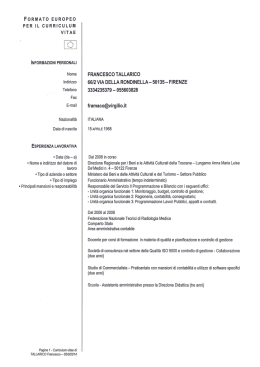 TALLARICO Francesco - Scuola Nazionale dell`Amministrazione