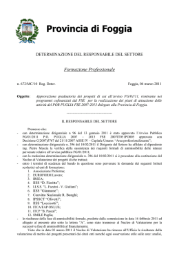 Leggi la Determinazione Dirigenziale