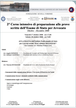 Stampa di fax a pagina intera - Ordine degli Avvocati di Taranto