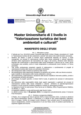 Manifesto Valorizzazione turistica