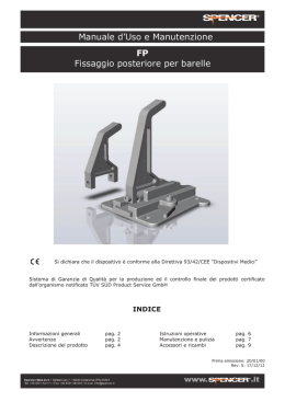 Manuale d`Uso e Manutenzione FP Fissaggio posteriore