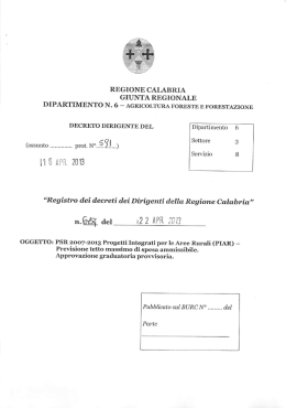 Leggi decreto - PSR Calabria