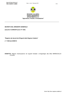 Decreto n. 11546 del 29/09/14 - Consiglio regionale della Calabria
