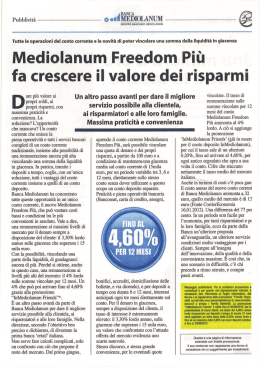 Mediolanum Freedom Pi&ugrave;