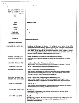 formato europeo per il curriculum vitae