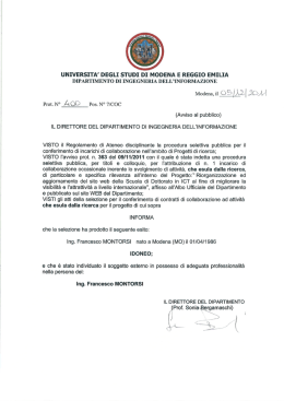 universita` degli studi di modena e reggio emilia dipartimento