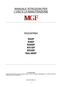 manuale istruzioni per l`uso e la manutenzione rasaerba