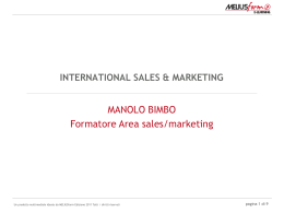 MANOLO BIMBO Formatore Area sales/marketing - E