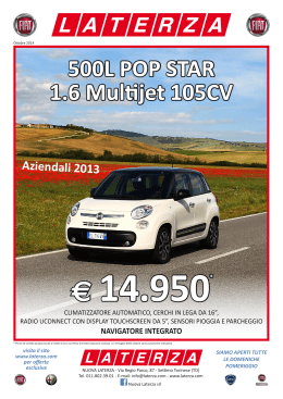 500L POP STAR 1.6 Multijet 105CV € 14.950
