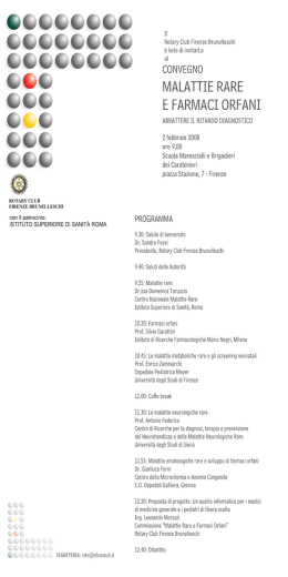 malattie rare - Rotary Club Firenze Brunelleschi