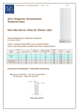 Vetro Box Doccia /Glass for Shower cabin