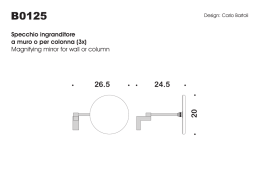 Specchio ingranditore a muro o per colonna (3x
