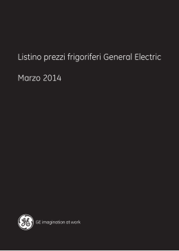 Listino prezzi frigoriferi General Electric Marzo 2014