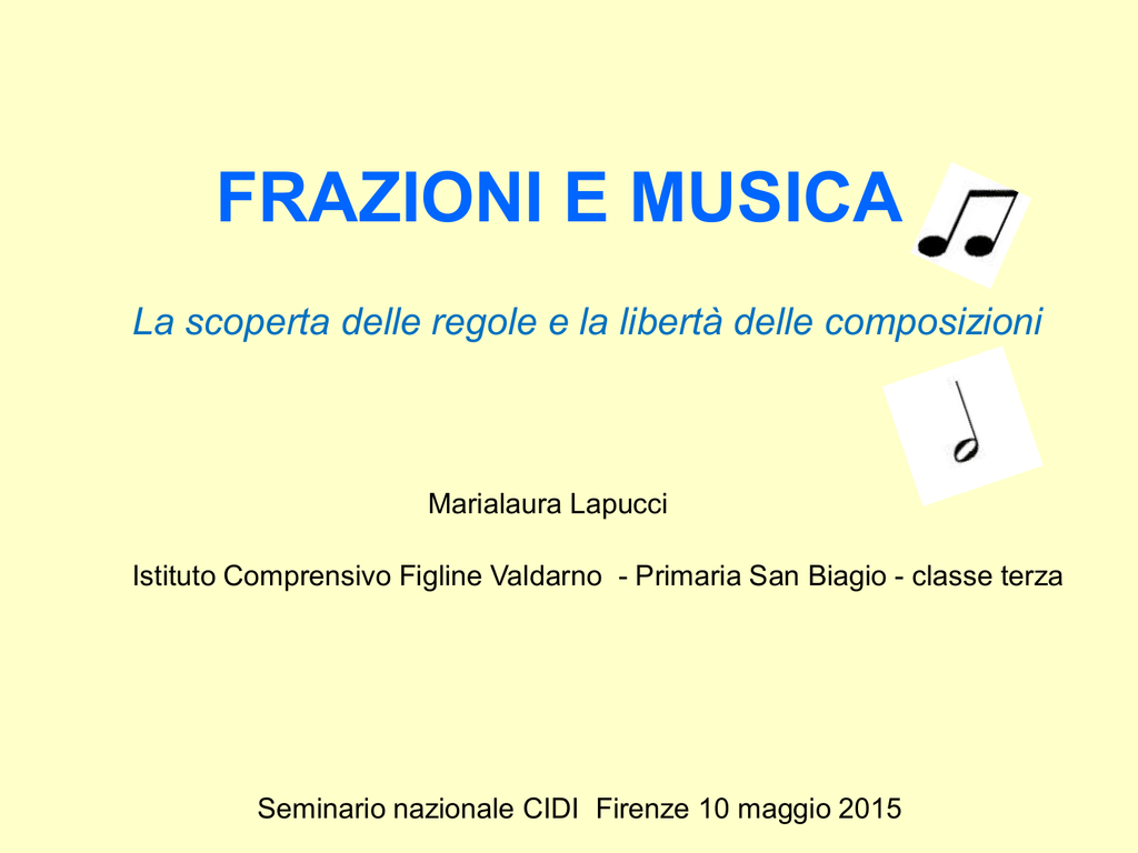 Frazioni E Musica