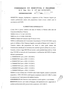 Impegno, liquidazione e pagamento al Dott. Francesco Ioppolo per