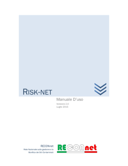 Scarica Manuale Risk-net ver. 2.0