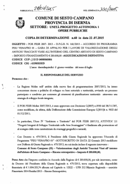 determina n. 60 del 22.07.2015