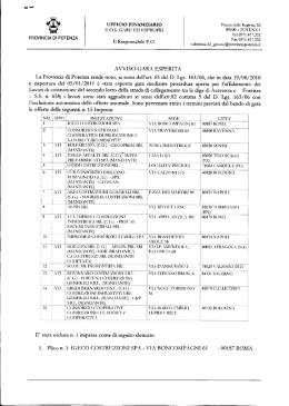 Leggi Avviso - Provincia di Potenza