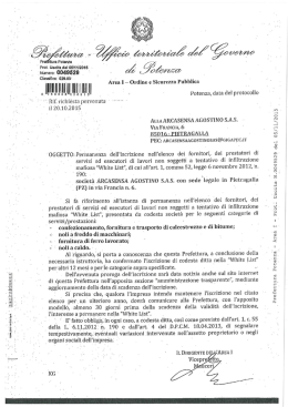 WHITE LIST Prefettura di Potenza