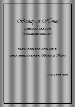 Catalogo Tecnico della linea Arredo-bagno
