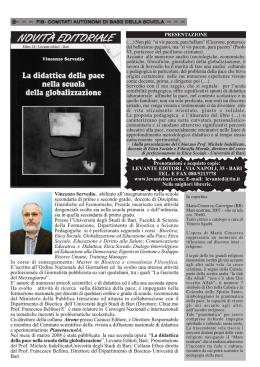 V. Servedio, La didattica della pace nella scuola della globalizzazione
