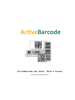 ActiveBarcode per Excel, Word e access