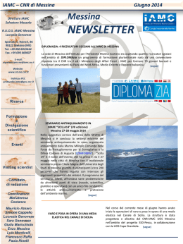 N. 5 - Giugno - Benvenuti all`IAMC di Messina