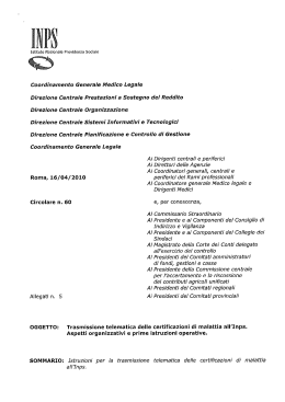 Coordinamento Generale Medico Legale Direzione Centrale