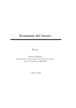 manuale di economia del lavoro - Universit&agrave; Politecnica delle Marche