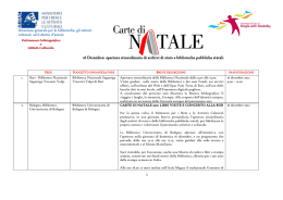 Visualizza l`elenco delle iniziative organizzate dalle Biblioteche