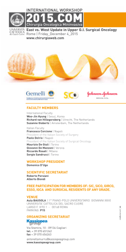 Programma - Universit&agrave; Cattolica del Sacro Cuore