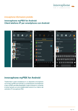 innovaphone myPBX for Android innovaphone informazioni prodotto