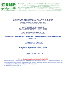 Iscrizione - Amatori Calcio Cassino