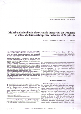 Methyl-aminolevulinate photodynamic therapy for the treatment of