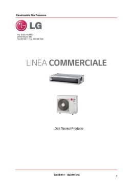 Scarica Specifiche tecniche Unit&agrave; Esterna