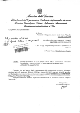 Ai Signori Presidente e Dirigente Amm/vo della Corte dîAppello