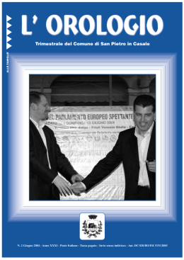 OROLOGIO giugno 2004 - Comune di San Pietro in Casale